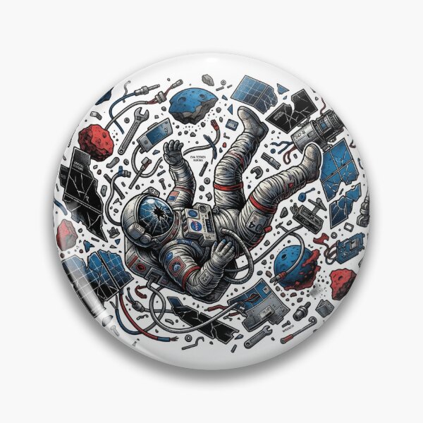 Item preview, Chaotic Astronaut Debris in Space Overload designed and sold by The Mugnificent Shop.