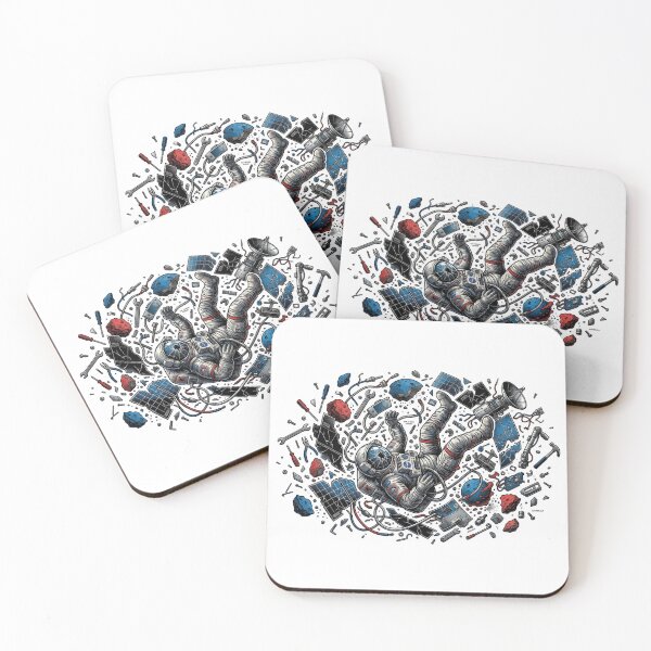 Item preview, Chaotic Astronaut Debris in Space Overload designed and sold by The Mugnificent Shop.
