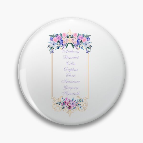 Item preview, Bridgerton Siblings Sticker | Anthony Benedict Colin Daphne Eloise Francesca Gregory Hyacinth | Regency Floral Fan Art designed and sold by PJZShop.