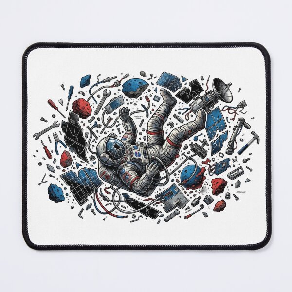 Item preview, Chaotic Astronaut Debris in Space Overload designed and sold by The Mugnificent Shop.