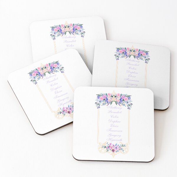 Item preview, Bridgerton Siblings Sticker | Anthony Benedict Colin Daphne Eloise Francesca Gregory Hyacinth | Regency Floral Fan Art designed and sold by PJZShop.