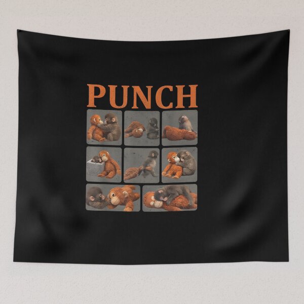 Item preview, PUNCH Monkey and Lion Plush Toy designed and sold by HUTEND.