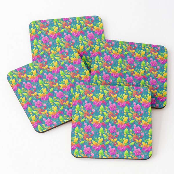 Item preview, Vibrant Tropical Bloom - Floral & Leaf Seamless Pattern designed and sold by PrithviApparels.