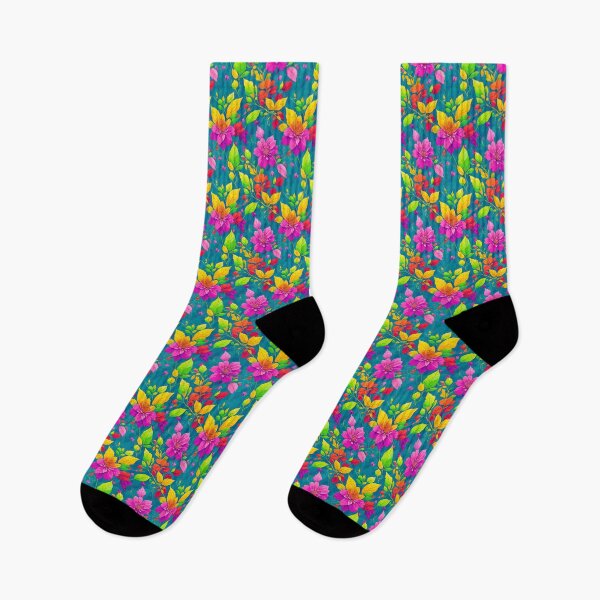 Item preview, Vibrant Tropical Bloom - Floral & Leaf Seamless Pattern designed and sold by PrithviApparels.