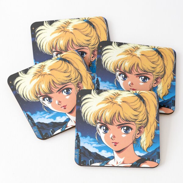 Item preview, Retro 80s Anime Girl Night Skyline Vintage Anime Aesthetic designed and sold by Radnime.