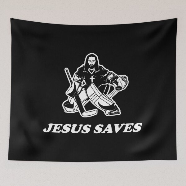 Item preview,  Jesus Saves Hockey Goalie designed and sold by Majesticblossom.
