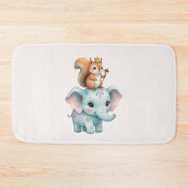 Item preview, Cute Elephant and Squirrel Friends designed and sold by naragon4289.