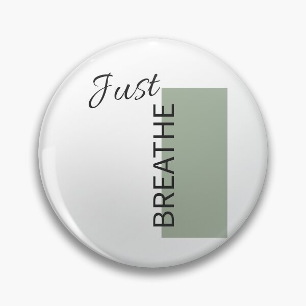 Item preview, Just Breathe Minimalist Sage Green Typography designed and sold by RemieJames.