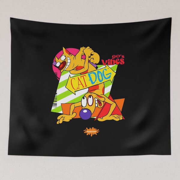 Item preview, Catdog 90s Cartoon Street Art Illustration  designed and sold by Sherertins.