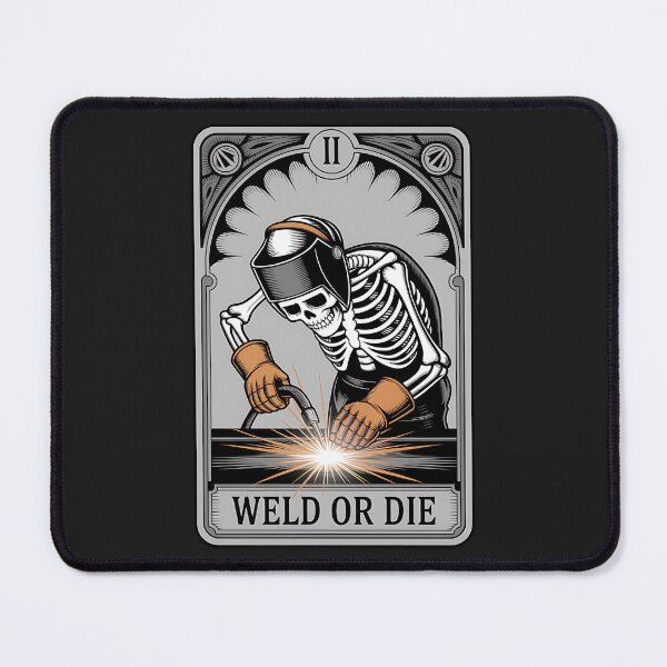 Item preview, Weld or Die – Skeleton Welder Tarot Card Design designed and sold by LunaSpellStudio.