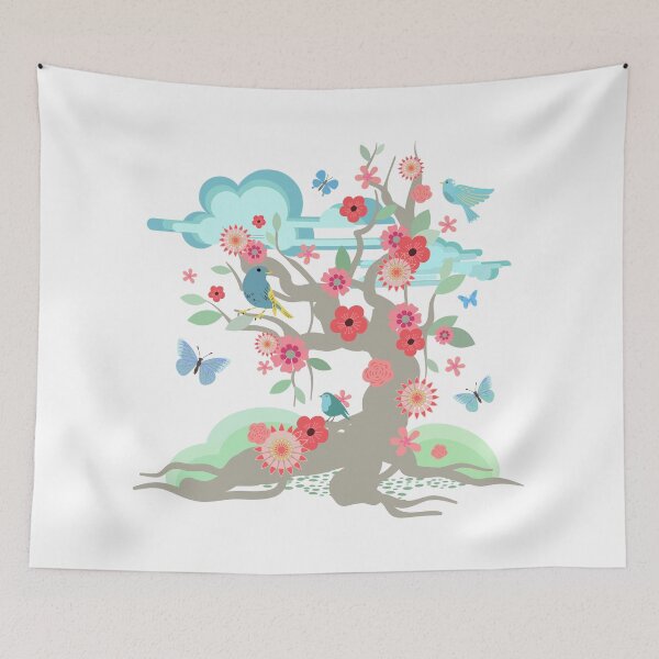 Item preview, Spring Floral Tree Collage designed and sold by Sachie's Studio.