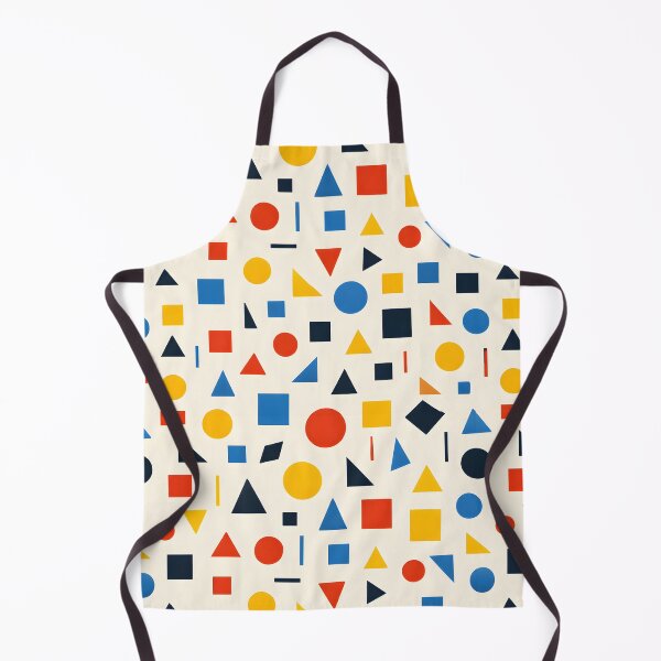 Artikelvorschau, Geometrisches Bauhaus-Muster – Nahtloses Design mit farbenfrohen abstrakten Formen entworfen und verkauft von Lumora Realm.