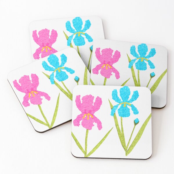 Item preview, Torn Tissue Paper Irises designed and sold by TheDopamineDen.