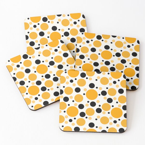 Item preview, Abstract Random Yellow and White Polka Dots on White  designed and sold by POLKAIWERX.