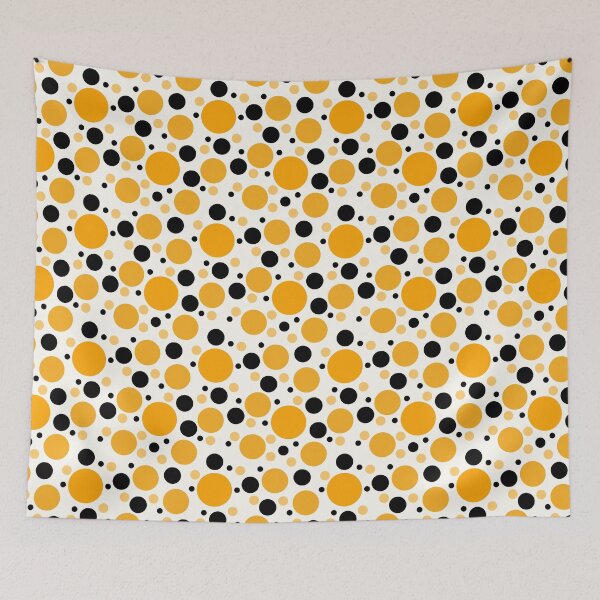 Item preview, Abstract Random Yellow and White Polka Dots on White  designed and sold by POLKAIWERX.