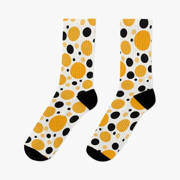 Item preview, Abstract Random Yellow and White Polka Dots on White  designed and sold by POLKAIWERX.