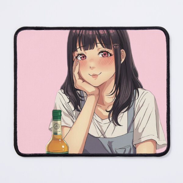 Item preview, Cute Tipsy Anime Girl Drinking Soju Retro Otaku Aesthetic Waifu designed and sold by ConfuseLab Shop.