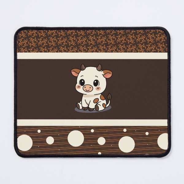Item preview, Chibi Cute Brown White Cow 1 With Patterns designed and sold by CowlyCryptik.