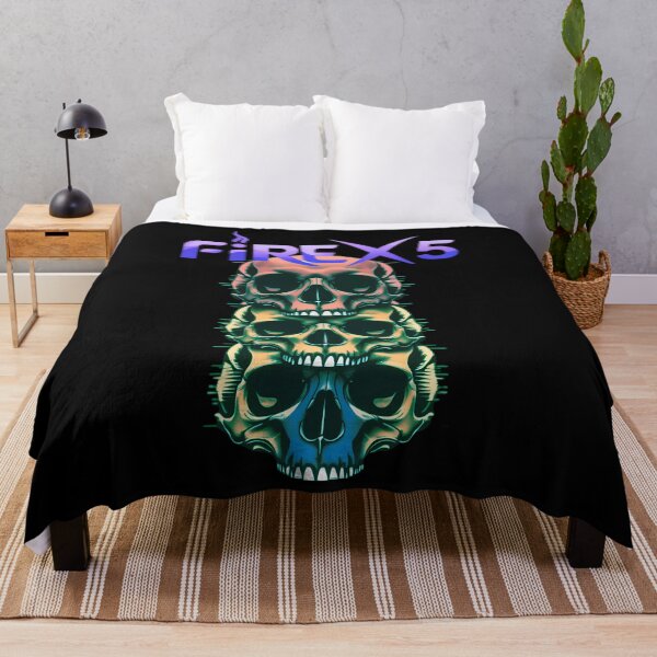 Item preview, Fire X 5 Band Stacked Skulls Rock Band Music Concert designed and sold by SAYEDDESIGN.