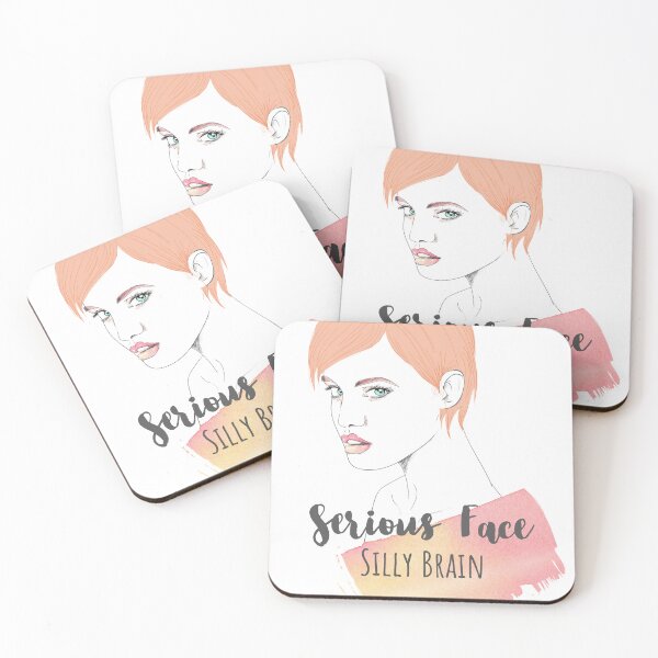 Item preview, Serious Face Silly Brain – Funny Introvert Humor Quote | Relatable Personality Design designed and sold by Kidult Minds.