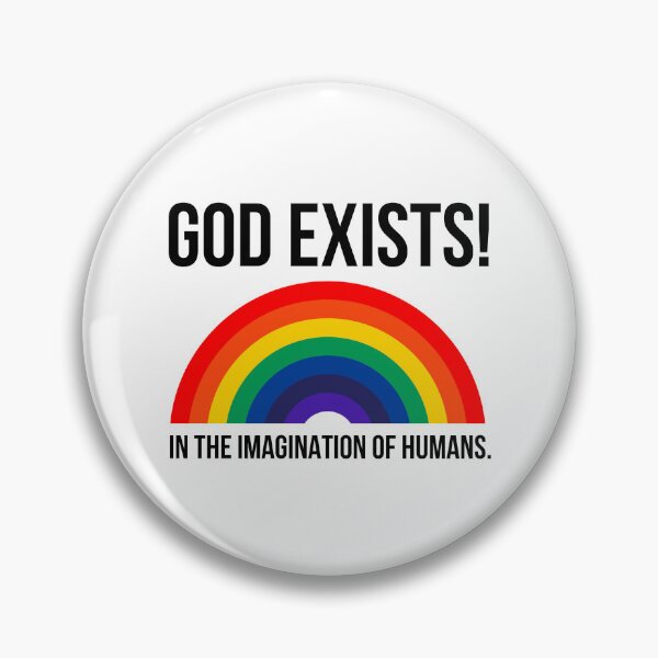 Item preview, God exists in the imagination of humans.  designed and sold by Rachel the Artist .