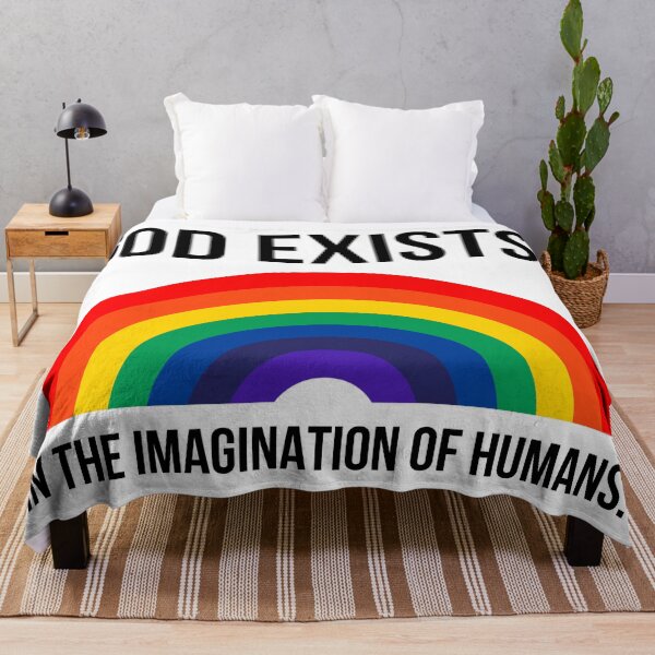Item preview, God exists in the imagination of humans.  designed and sold by Rachel the Artist .