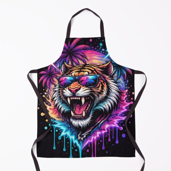 Item preview, Neon Jungle Tiger – Aesthetic Streetwear Graphic Design designed and sold by Prasuprasu.