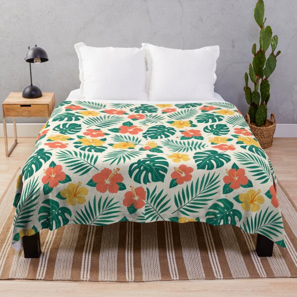 Item preview, Tropical Hibiscus and Monstera Seamless Pattern – Colorful Summer Floral Design designed and sold by Lumora Realm.