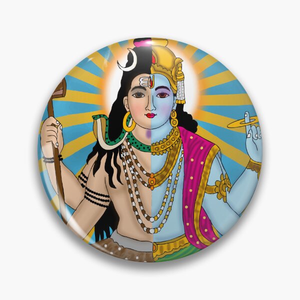 Item preview, Lord Harihar Fusion Design – Shiva Vishnu Unity Art Illustration designed and sold by Harshit_Digital_Arts.
