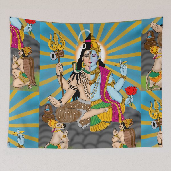 Item preview, Lord Harihar Fusion Design – Shiva Vishnu Unity Art Illustration designed and sold by Harshit_Digital_Arts.
