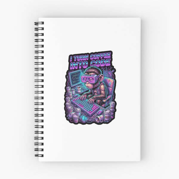 Item preview, Coffee Into Code - Cyberpunk IT Monkey designed and sold by HiruK.