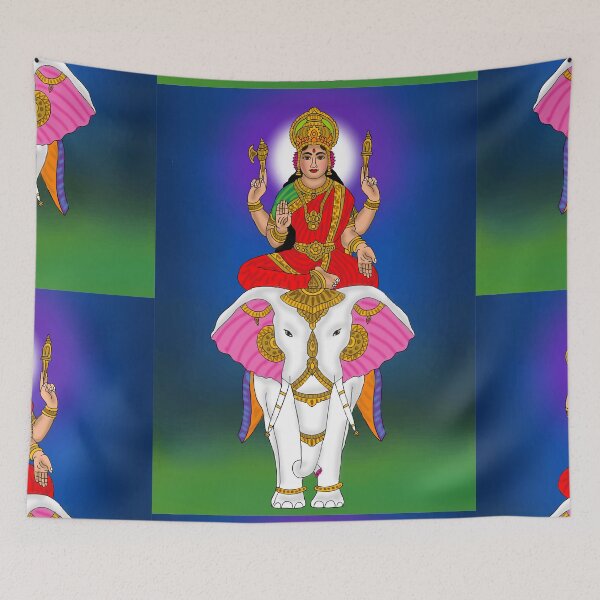Item preview, Goddess Indrani Divine Design – Celestial Hindu Goddess Artwork designed and sold by Harshit_Digital_Arts.