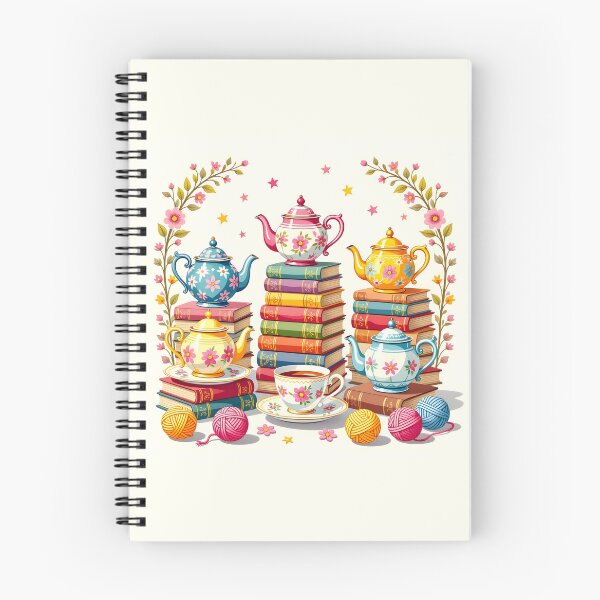 Item preview, Books,Tea Pots and Yarn Balls - Bookish Tea Lover Crafter designed and sold by Wiss2Arts.