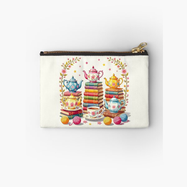 Item preview, Books,Tea Pots and Yarn Balls - Bookish Tea Lover Crafter designed and sold by Wiss2Arts.