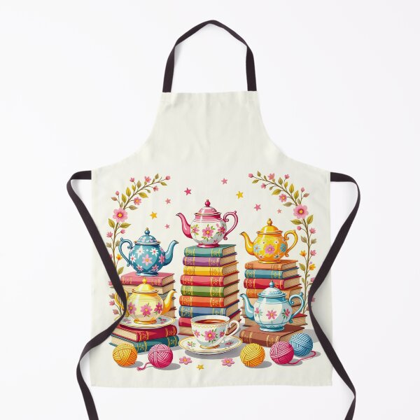 Item preview, Books,Tea Pots and Yarn Balls - Bookish Tea Lover Crafter designed and sold by Wiss2Arts.