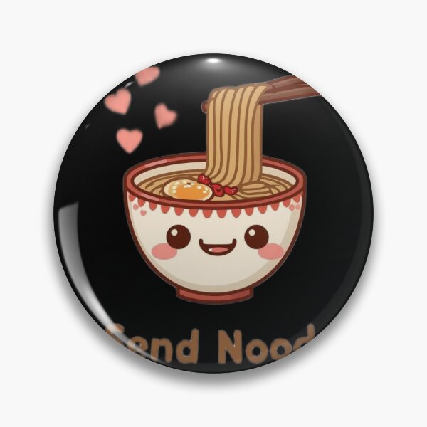 Item preview, Send Noods Kawaii Ramen Bowl Funny Japanese Food Pun Cute Noodles designed and sold by ConfuseLab Alt.