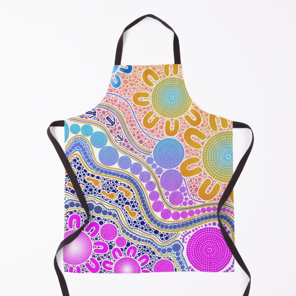Item preview, Aboriginal Dot Painting Waterhole Pastel Urban designed and sold by AboriginalartVI.