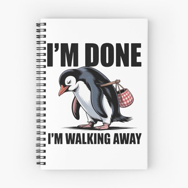 Item preview, Nihilistic Penguin I'm Done Walking Away - Funny Burnout Meme Art designed and sold by Mr-wow.