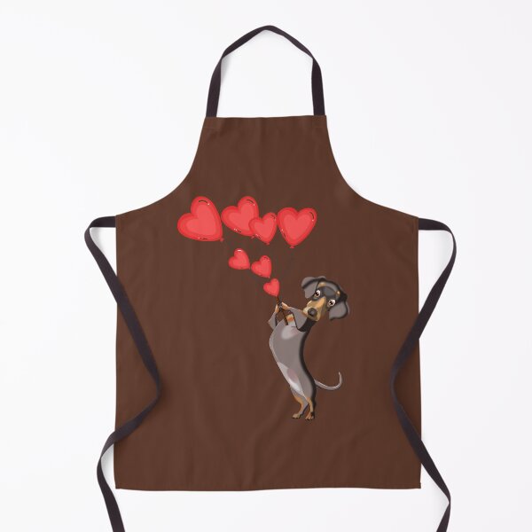 Item preview, Dachshund Love - Cute Sausage Dog with Heart Balloons designed and sold by VibeArtShop.