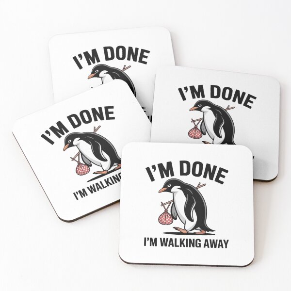 Item preview, Exhausted Penguin With Bindle - Sarcastic I'm Done Quoteme Art designed and sold by Mr-wow.