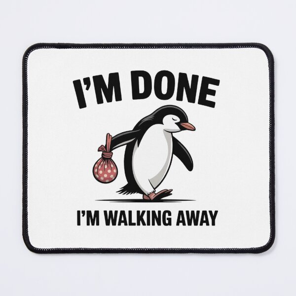 Item preview, Cute But Sad Walking Penguin - Introvert Done With Everyone Sticker designed and sold by Mr-wow.