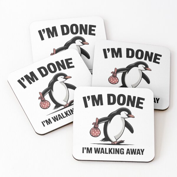 Item preview, Cute But Sad Walking Penguin - Introvert Done With Everyone Sticker designed and sold by Mr-wow.