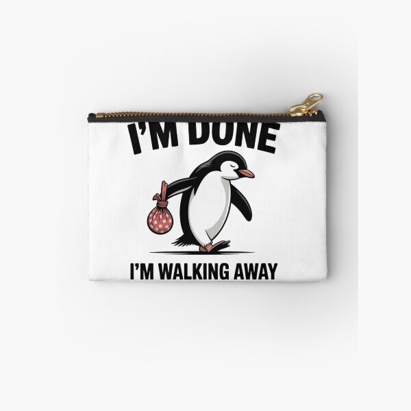 Item preview, Cute But Sad Walking Penguin - Introvert Done With Everyone Sticker designed and sold by Mr-wow.