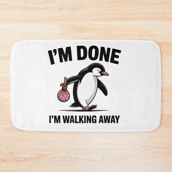 Item preview, Cute But Sad Walking Penguin - Introvert Done With Everyone Sticker designed and sold by Mr-wow.