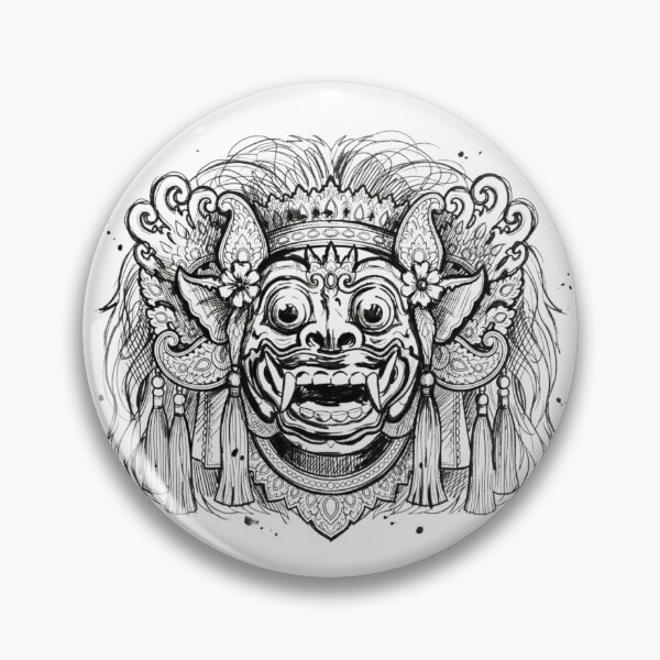 Item preview, Bali Barong Line Art designed and sold by Ocean and Palm.