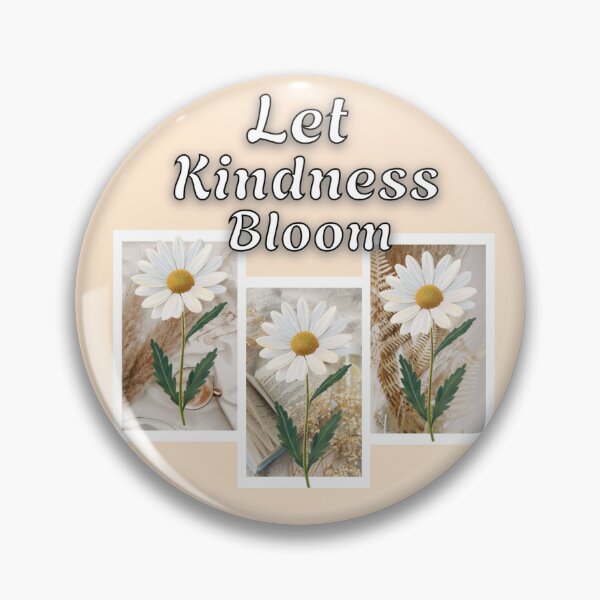 Item preview, Let Kindness Bloom - Daisy Triptych Floral Design - Minimalist White Art designed and sold by PriyaMagic.