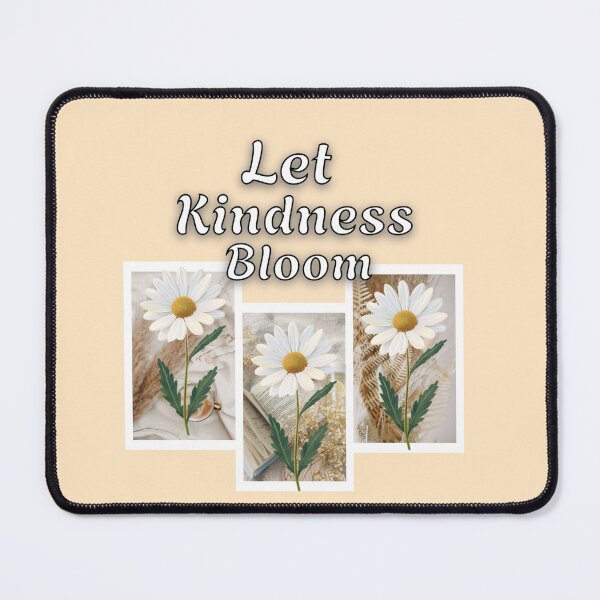 Item preview, Let Kindness Bloom - Daisy Triptych Floral Design - Minimalist White Art designed and sold by PriyaMagic.
