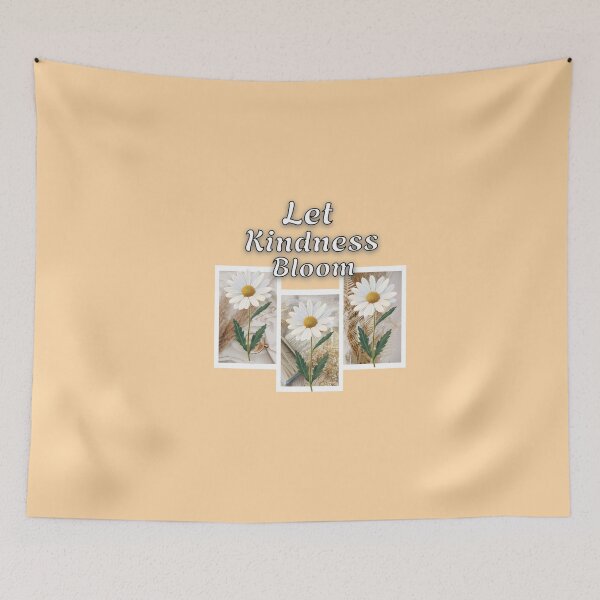 Item preview, Let Kindness Bloom - Daisy Triptych Floral Design - Minimalist White Art designed and sold by PriyaMagic.