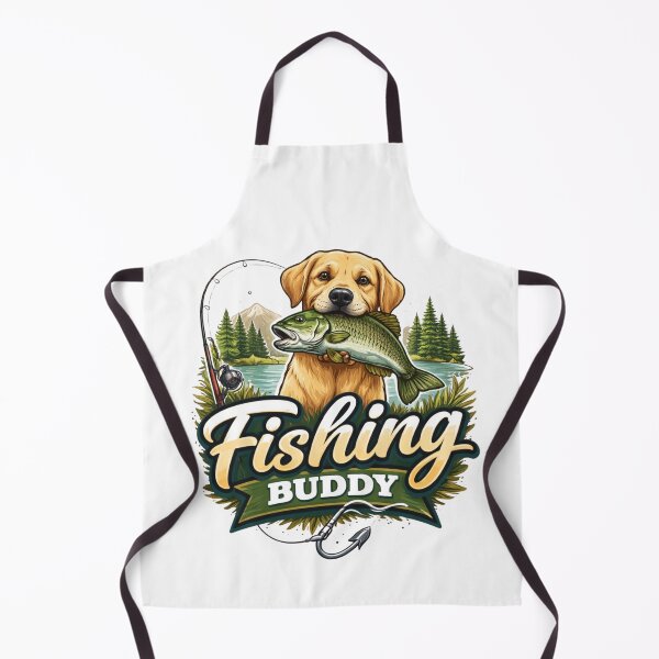 Item preview, ''Golden Retriever Fishing Buddy T-Shirt designed and sold by PawTheory.
