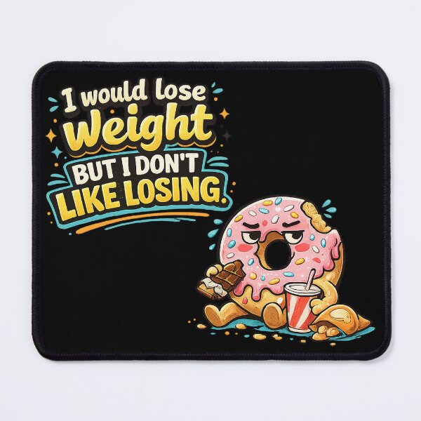 Item preview, I Would Lose Weight But I Don’t Like Losing – Funny Donut Diet Humor Design designed and sold by The Bearded Embroiderer.